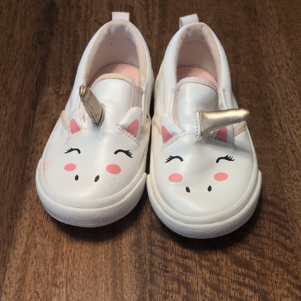 Old Navy White and Pink Unicorn Sneakers